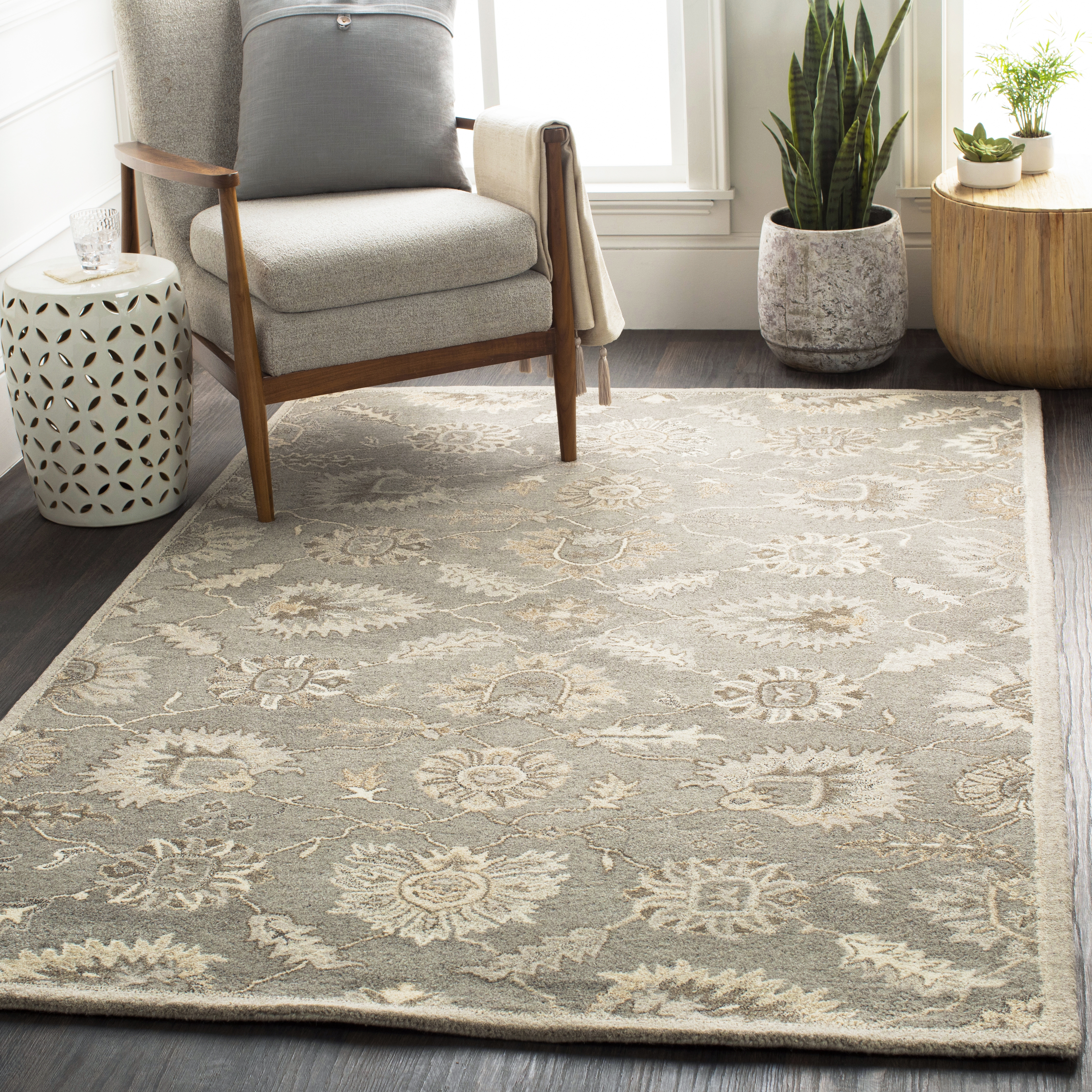 Caesar Beige Indoor 12' x 15' Handmade Rug - Image 1