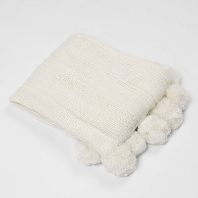 Belton Knitted Pom Throw - Image 0