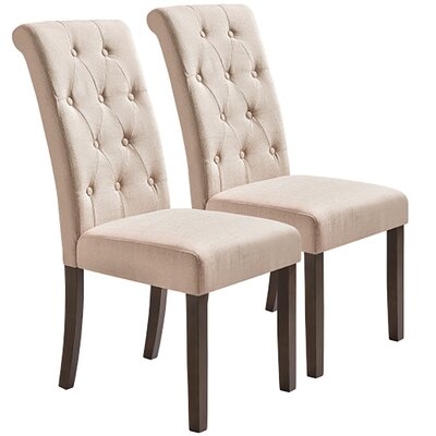 Aristocratic Style Dining Chair Noble And Elegant Solid Wood Tufted Dining Chair Dining Room Set (set Of 2) - Image 0