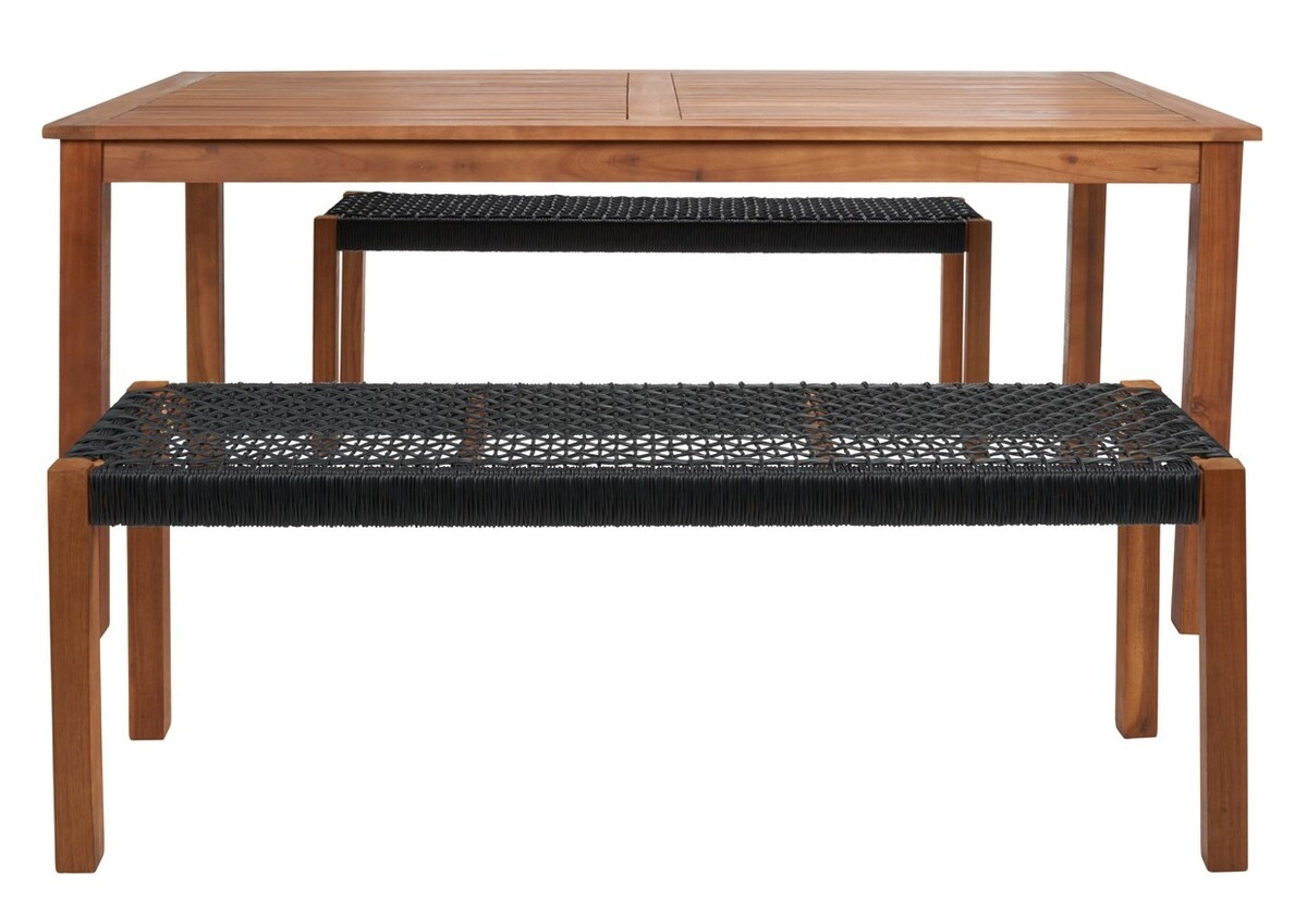 Aquina Dining Set - Natural/Black - Safavieh - Image 0