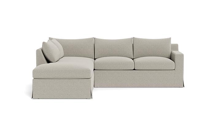 Sloan Slipcovered 3-Seat Left Bumper Sectional - Image 0