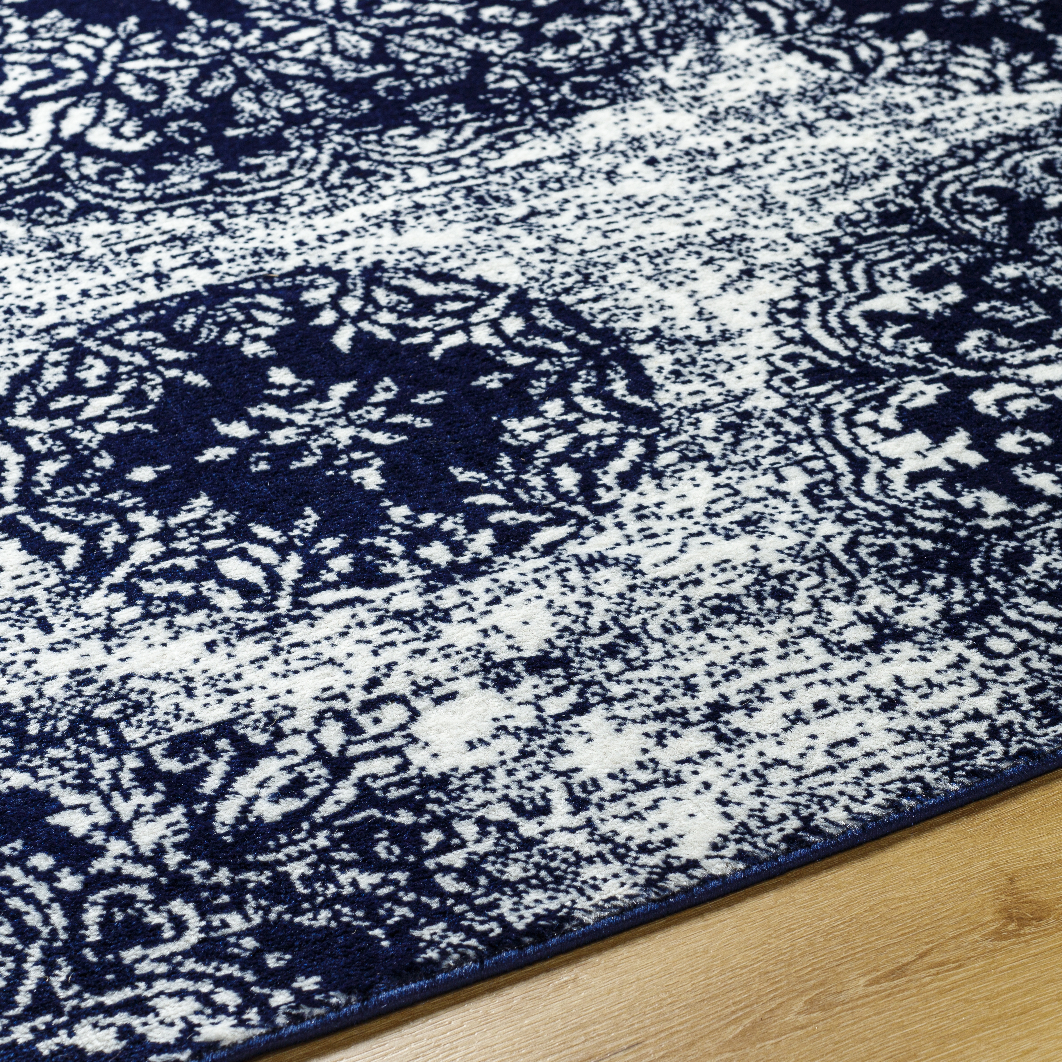 Monte Carlo Blue Indoor 8'10" x 12' Machine Woven Rug - Image 3