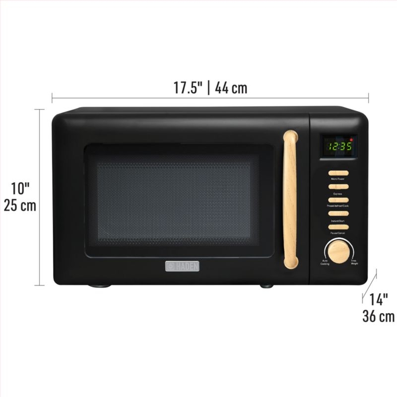 HADEN Dorchester Matte Black Compact Microwave - Image 3