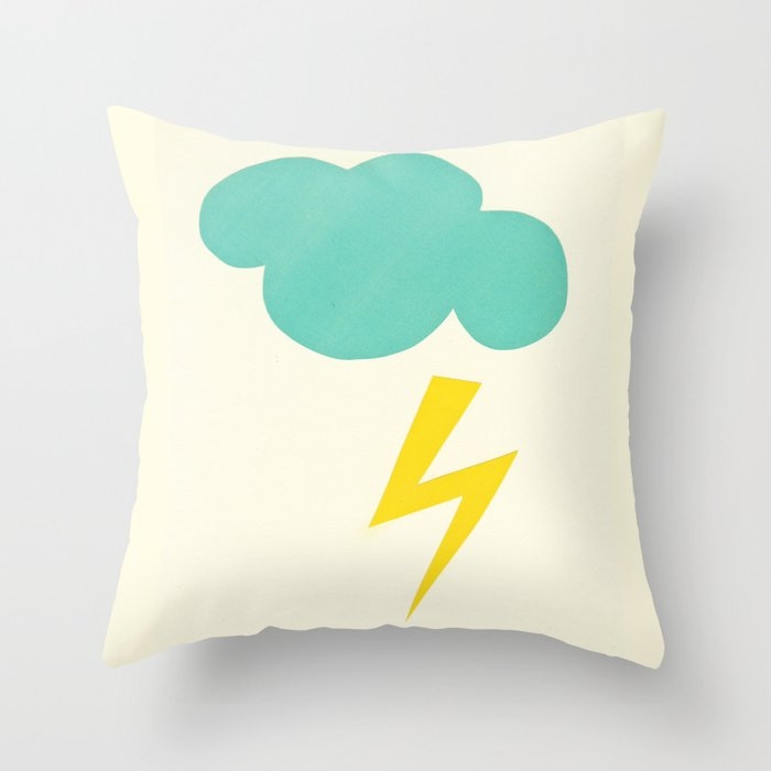 Lightning Strike Throw Pillow by Cassia Beck - Cover (20" x 20") With Pillow Insert - Indoor Pillow - Image 0