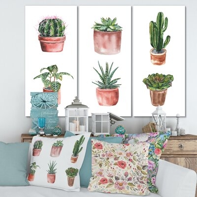Flowers In A Pot Cacti And Succulents - Print - Image 0