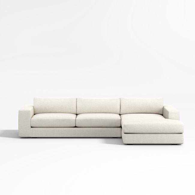 Oceanside Low Deep-Seat 2-Piece Right-Arm Chaise Sectional Sofa - Image 0