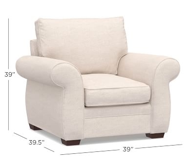 Pearce Roll Arm Upholstered Recliner, Down Blend Wrapped Cushions, Performance Heathered Basketweave Platinum - Image 2