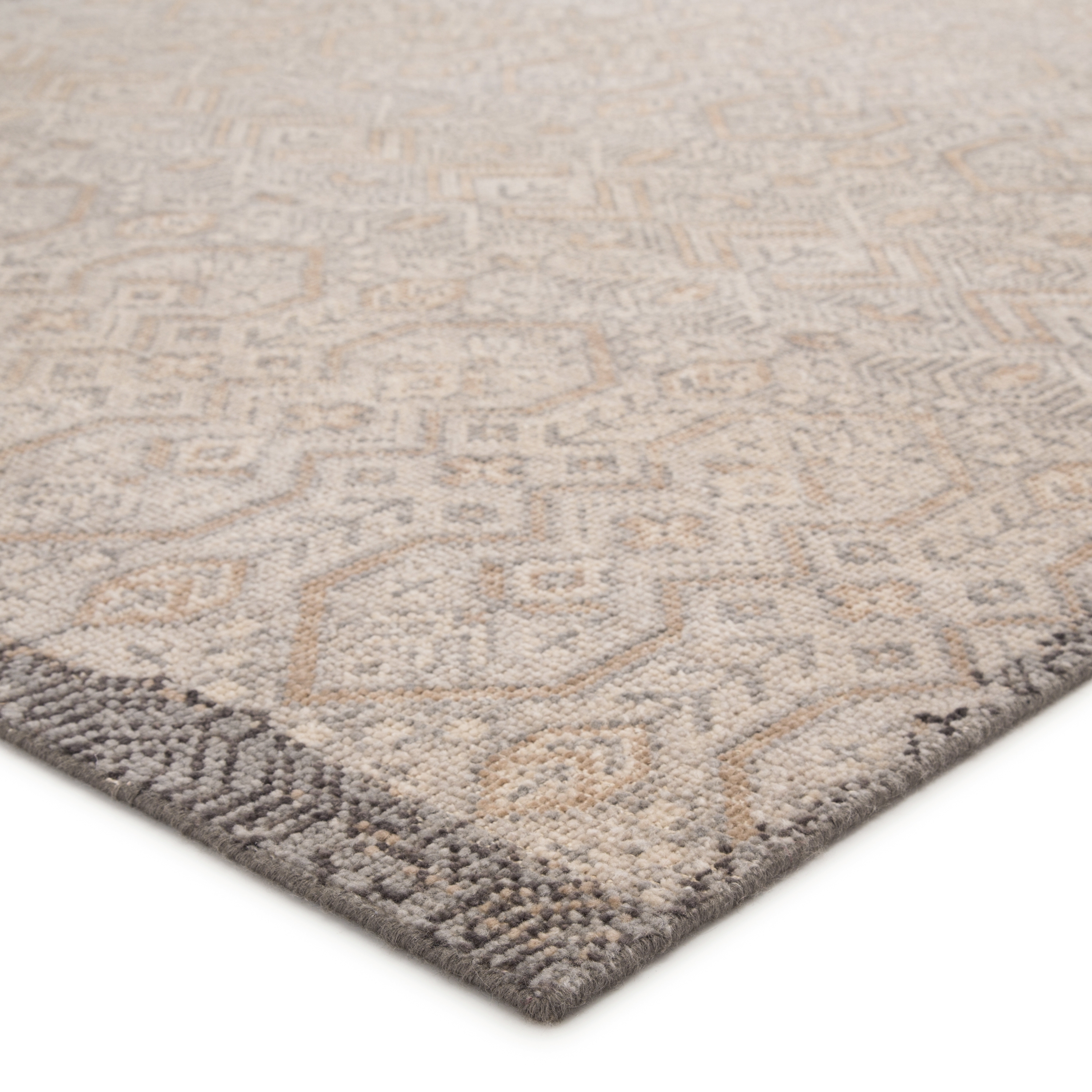 Prospect Hand-Knotted Tribal Gray/ Gold Area Rug (10'X14') - Image 1