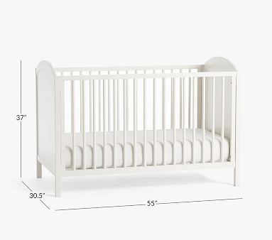 Austen Convertible Crib & PBK Lullaby Crib Mattress Set, Simply White, UPS - Image 4