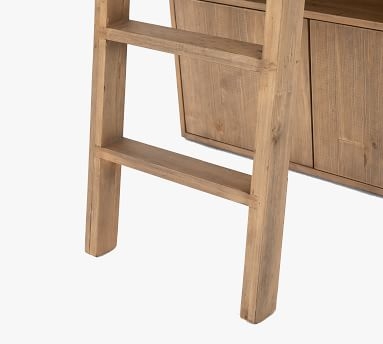 Braemar 35.5" x 98" Bookcase With Ladder, Smoked Pine - Image 3