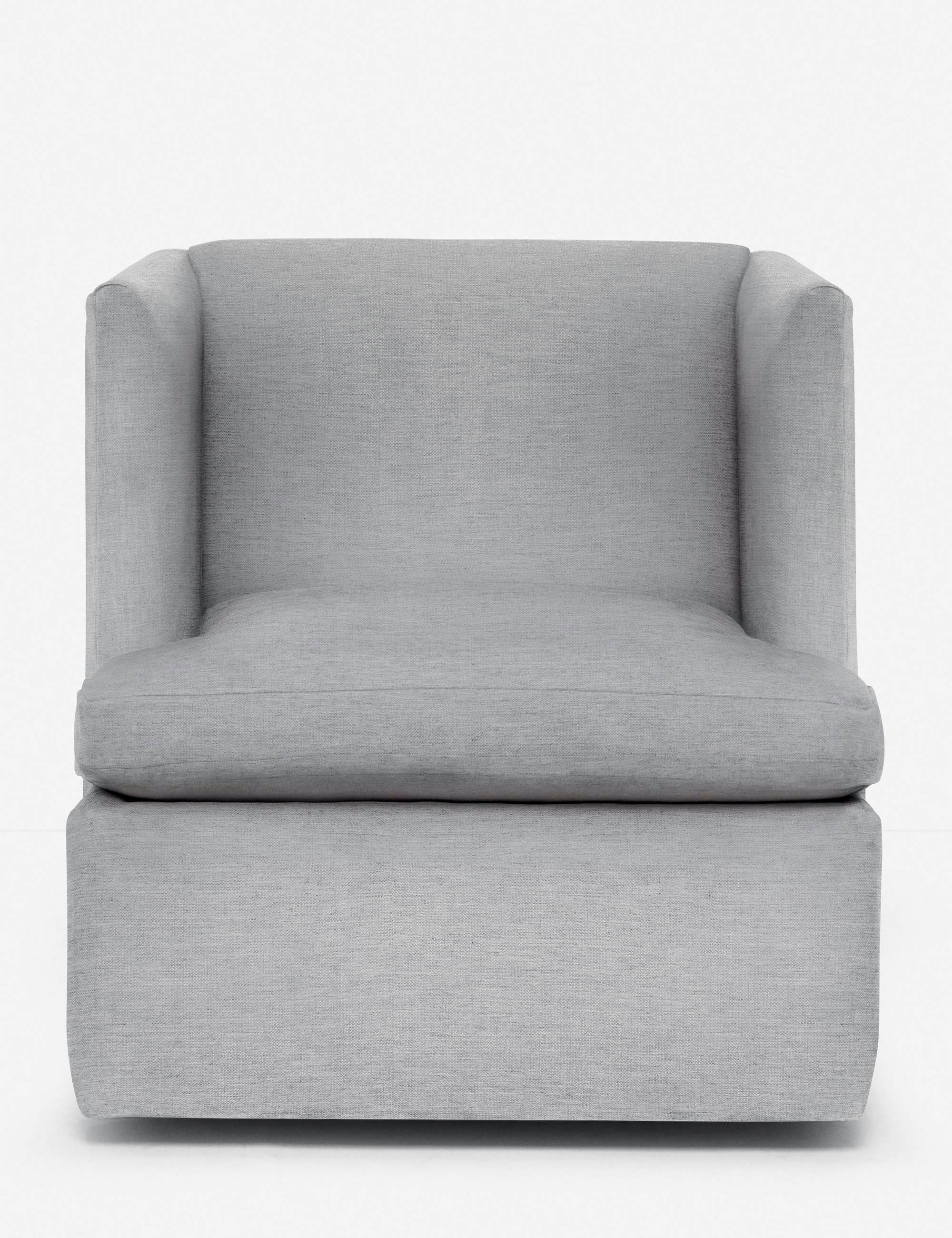 Hayden Square Swivel Chair, Light Gray - Image 0