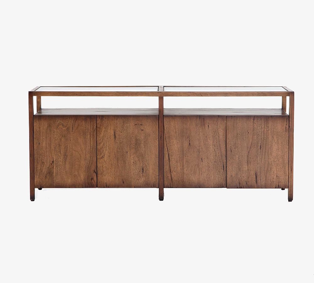 Parkview Reclaimed Wood Media Console, Fruitwood, 70" - Image 0