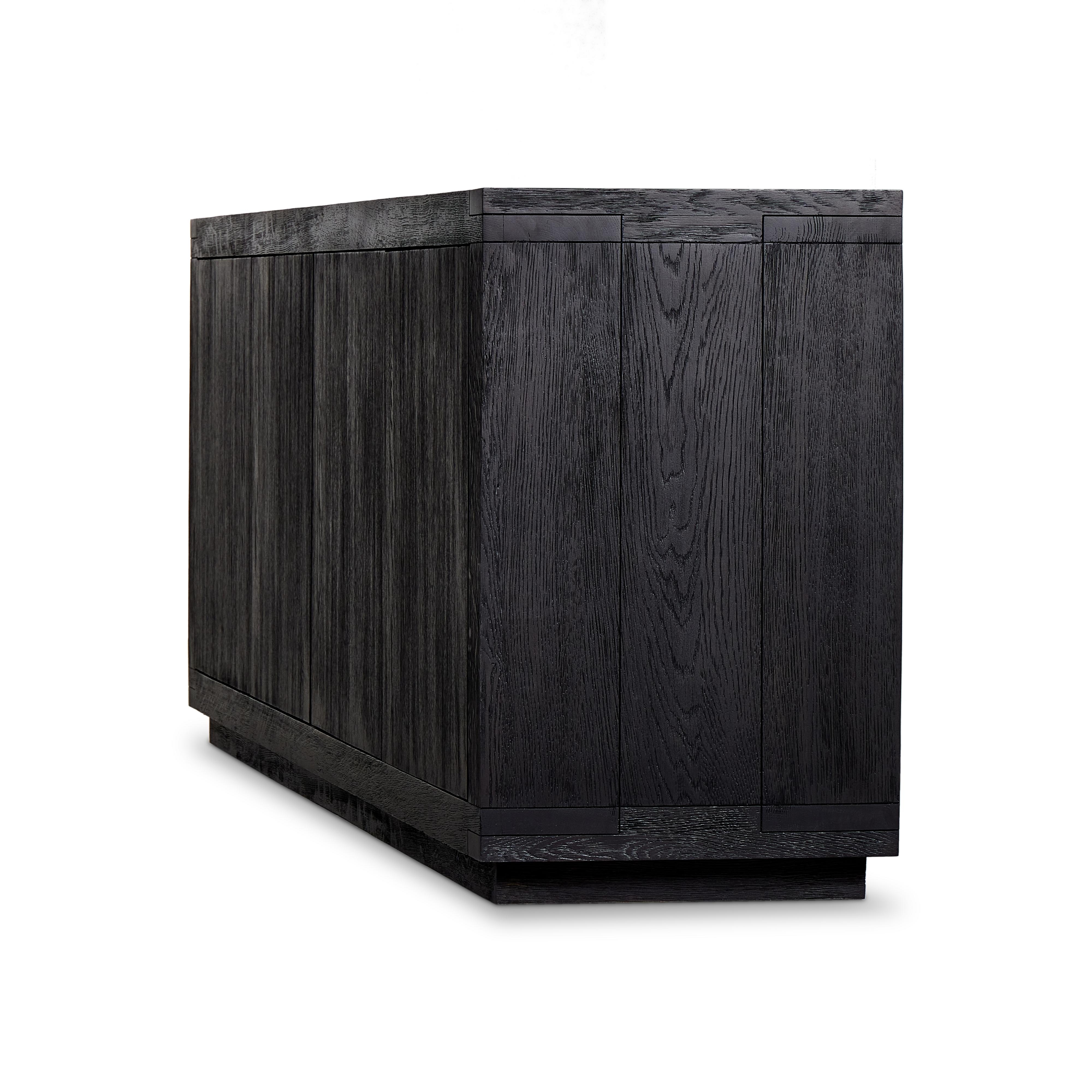 Warby Sideboard-Worn Black Oak - Image 10