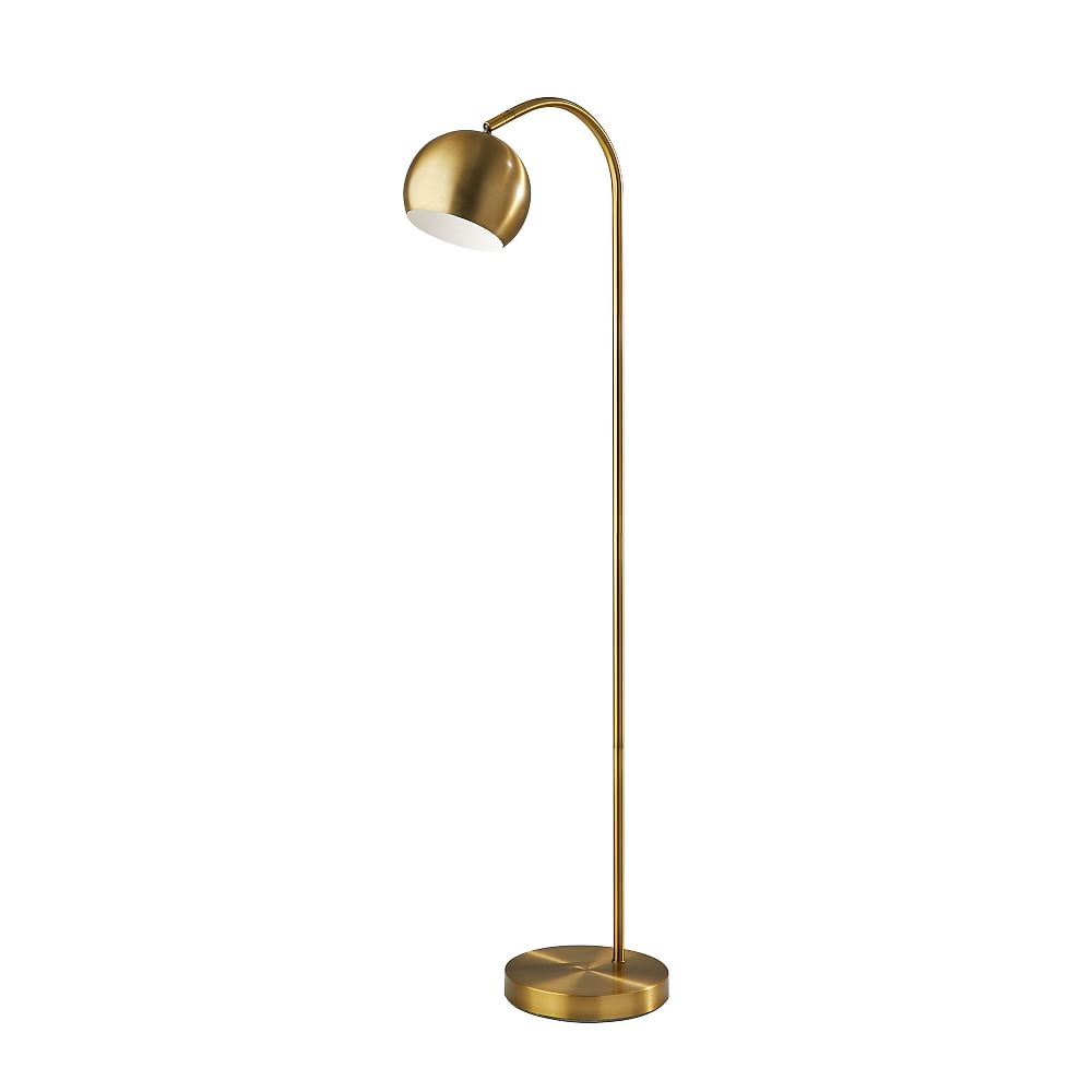 Abraham Floor Lamp, Antique Brass - Image 0