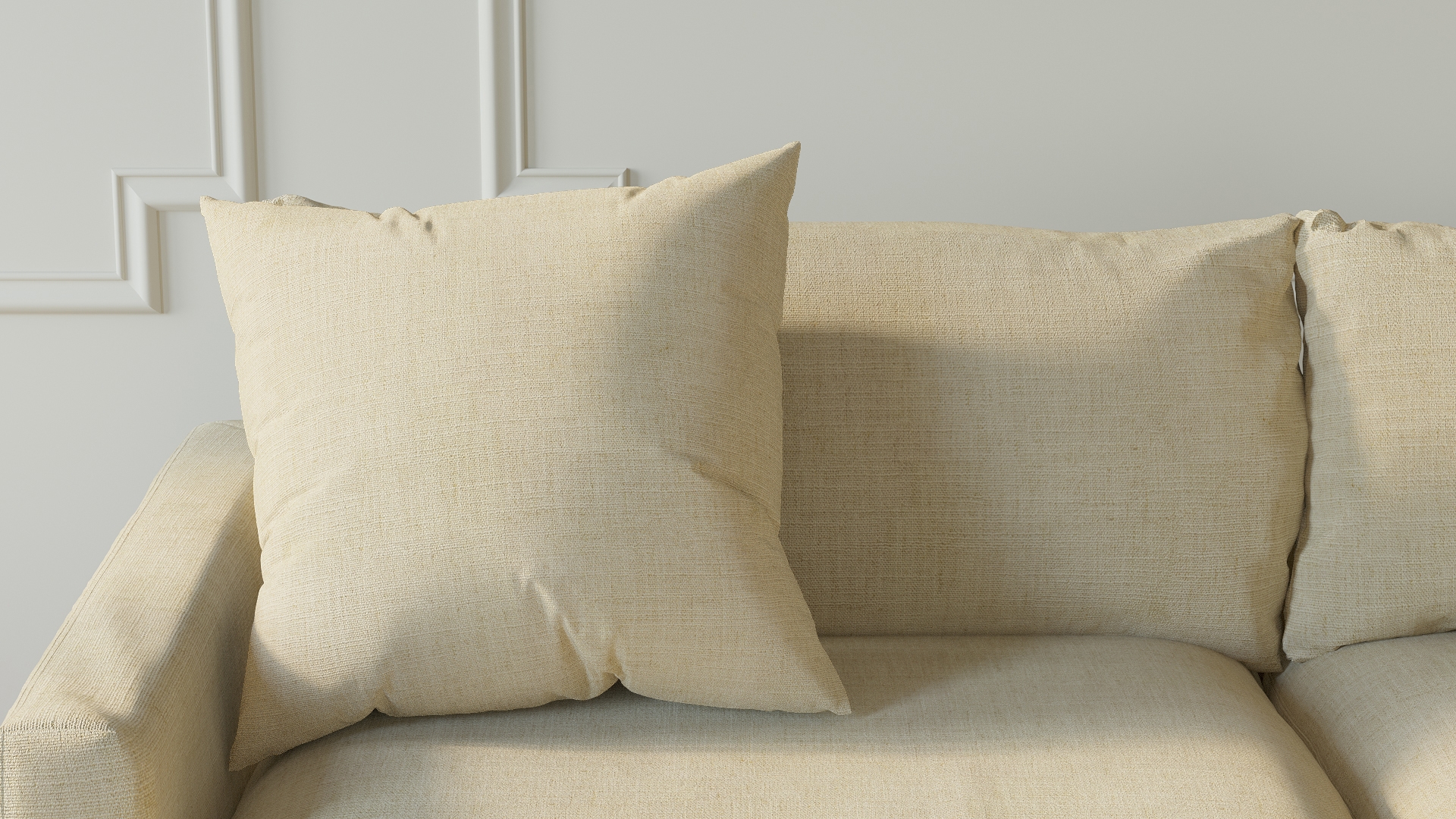 Throw Pillow 22", Talc Everyday Linen, 22" x 22" - Image 2