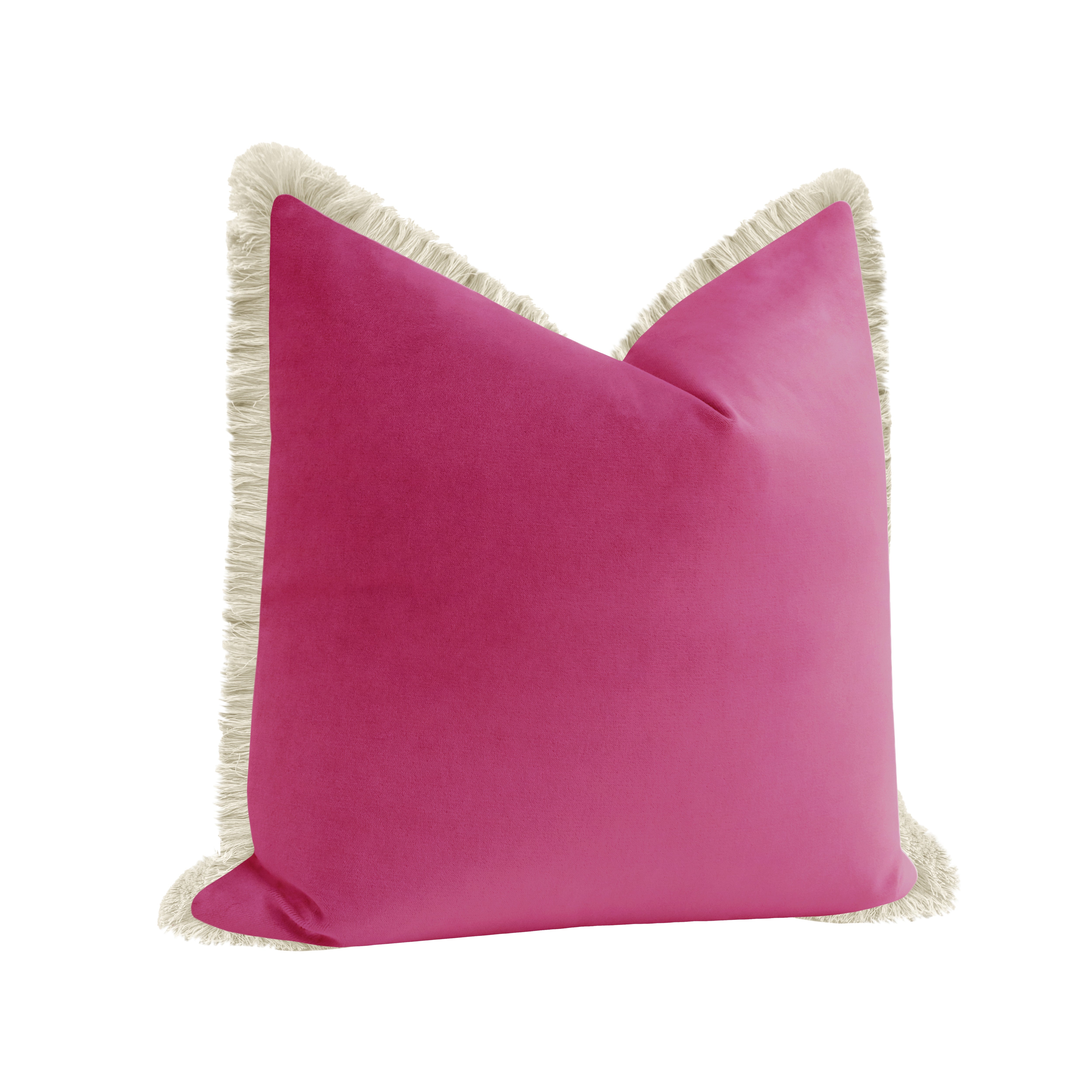 SOCIETY VELVET // CERISE - 20” X 26” STANDARD SHAM / Knife Edge - Image 2