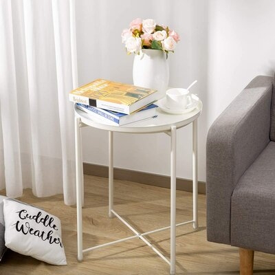 Munise Tray Top Cross Legs End Table - Image 0