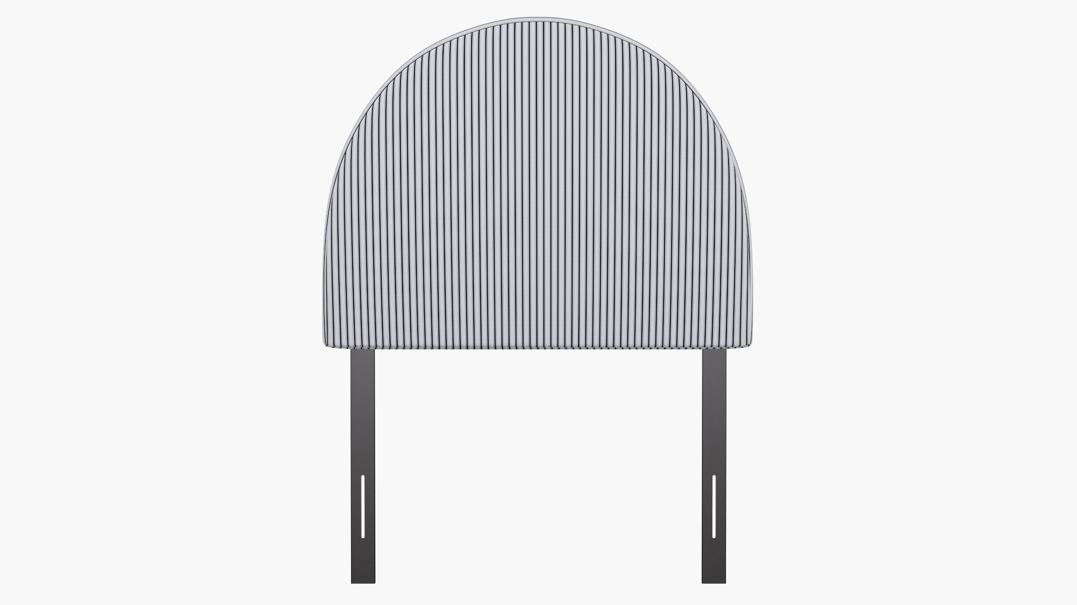 Arched Back Headboard, Black Classic Ticking Stripe, Twin - Image 1