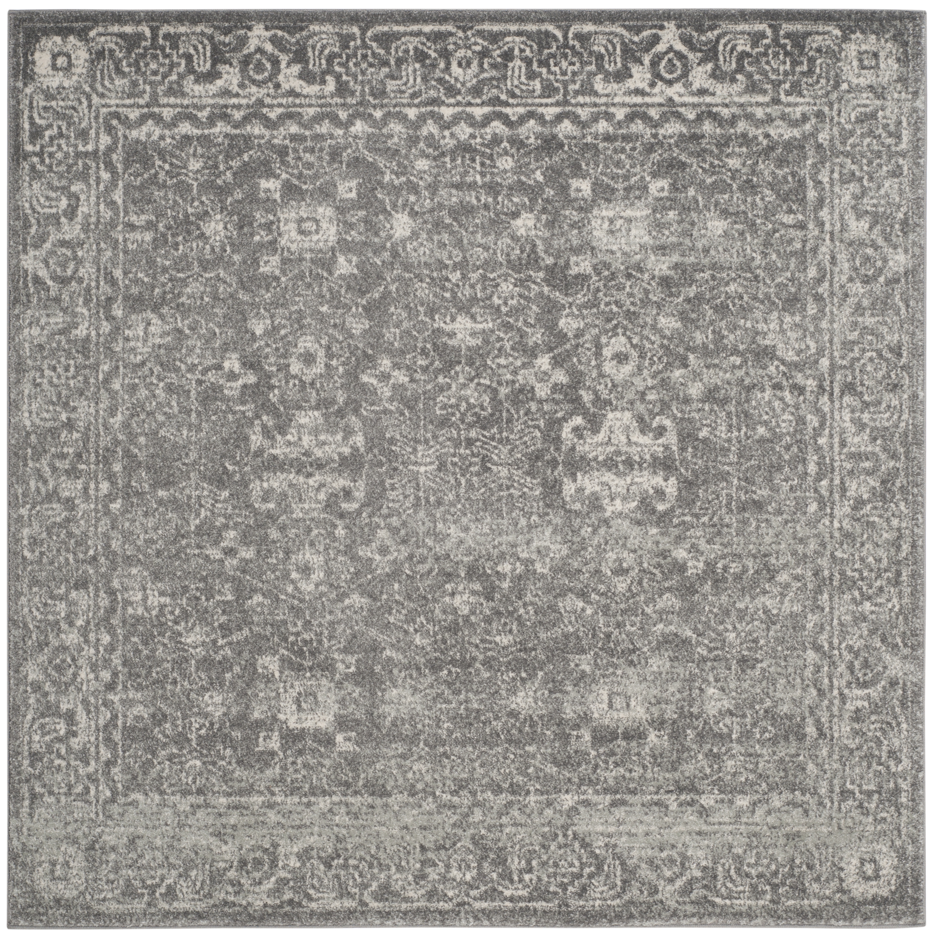 Arlo Home Woven Area Rug, EVK270S, Grey/Ivory,  5' 1" X 5' 1" Square - Image 0