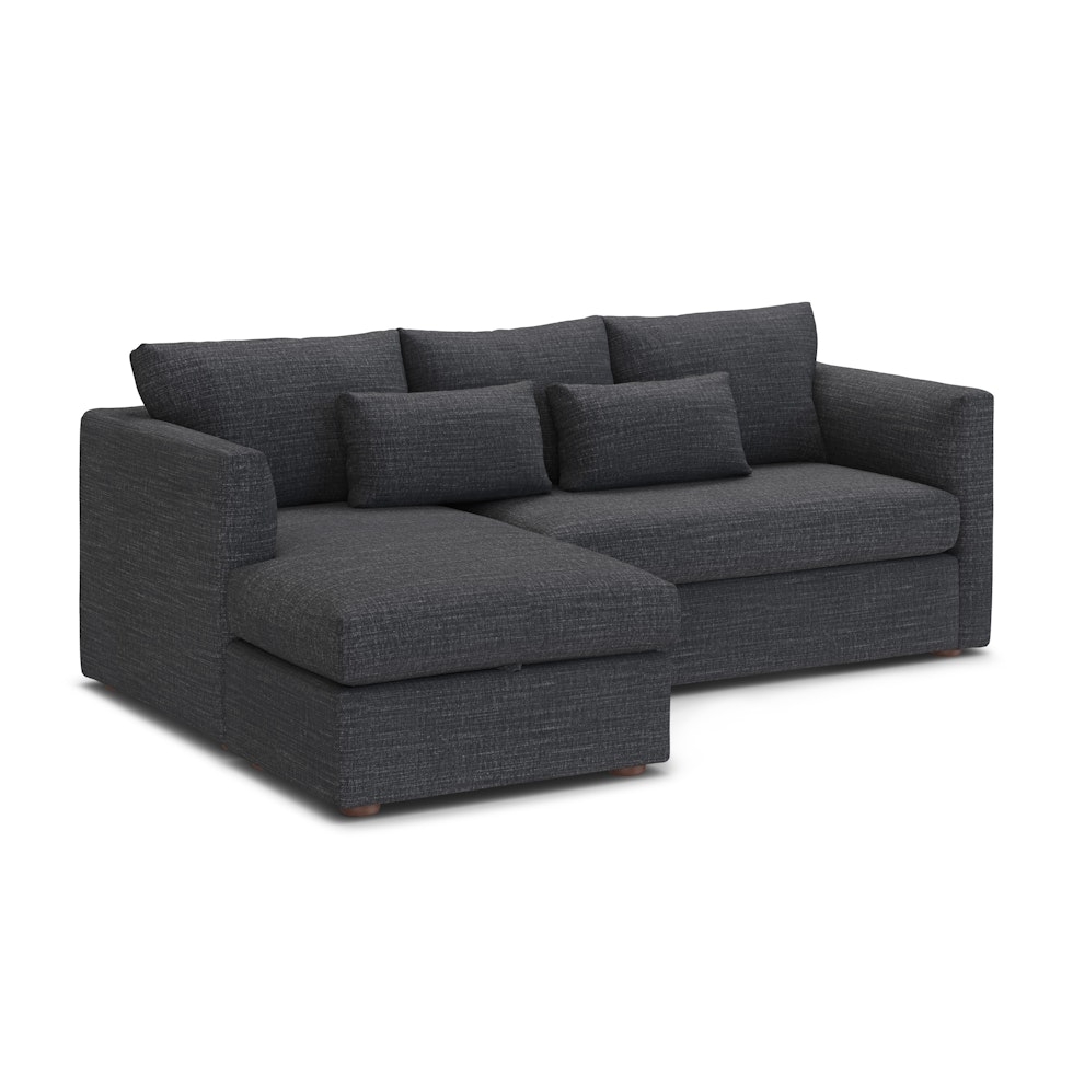 Marina 90" Reversible Storage Sectional - Napa Charcoal - Image 2