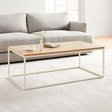West Elm GA Richards Rustic Oak Coffee Table, Vermillion - Image 2
