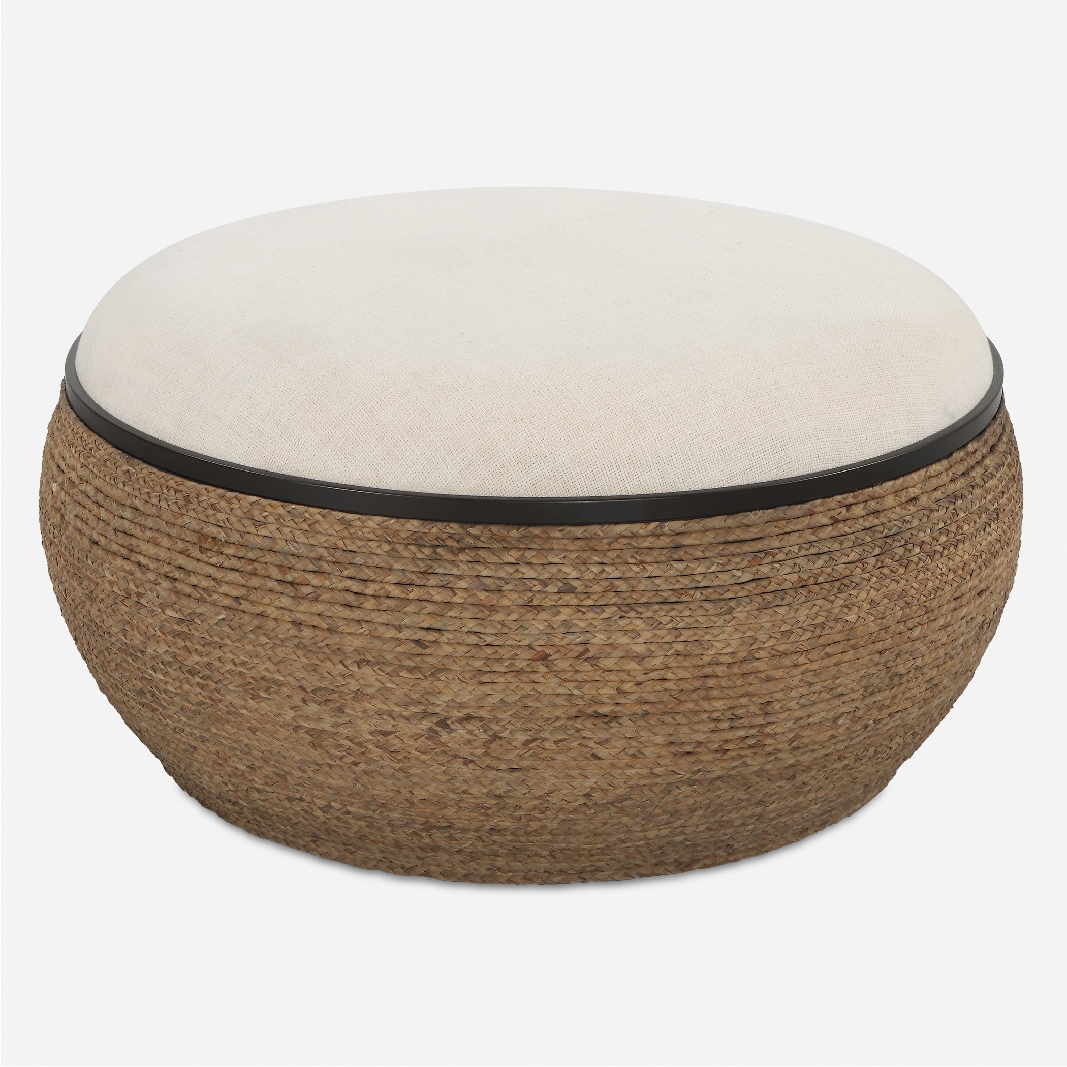 Island Straw Storage Ottoman / Coffee Table - Image 0