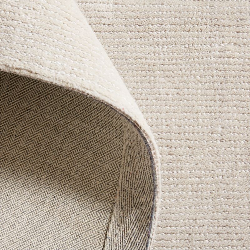 Vaughn Performance Wool-Blend Handwoven Ivory Area Rug 6'x9' - Image 1