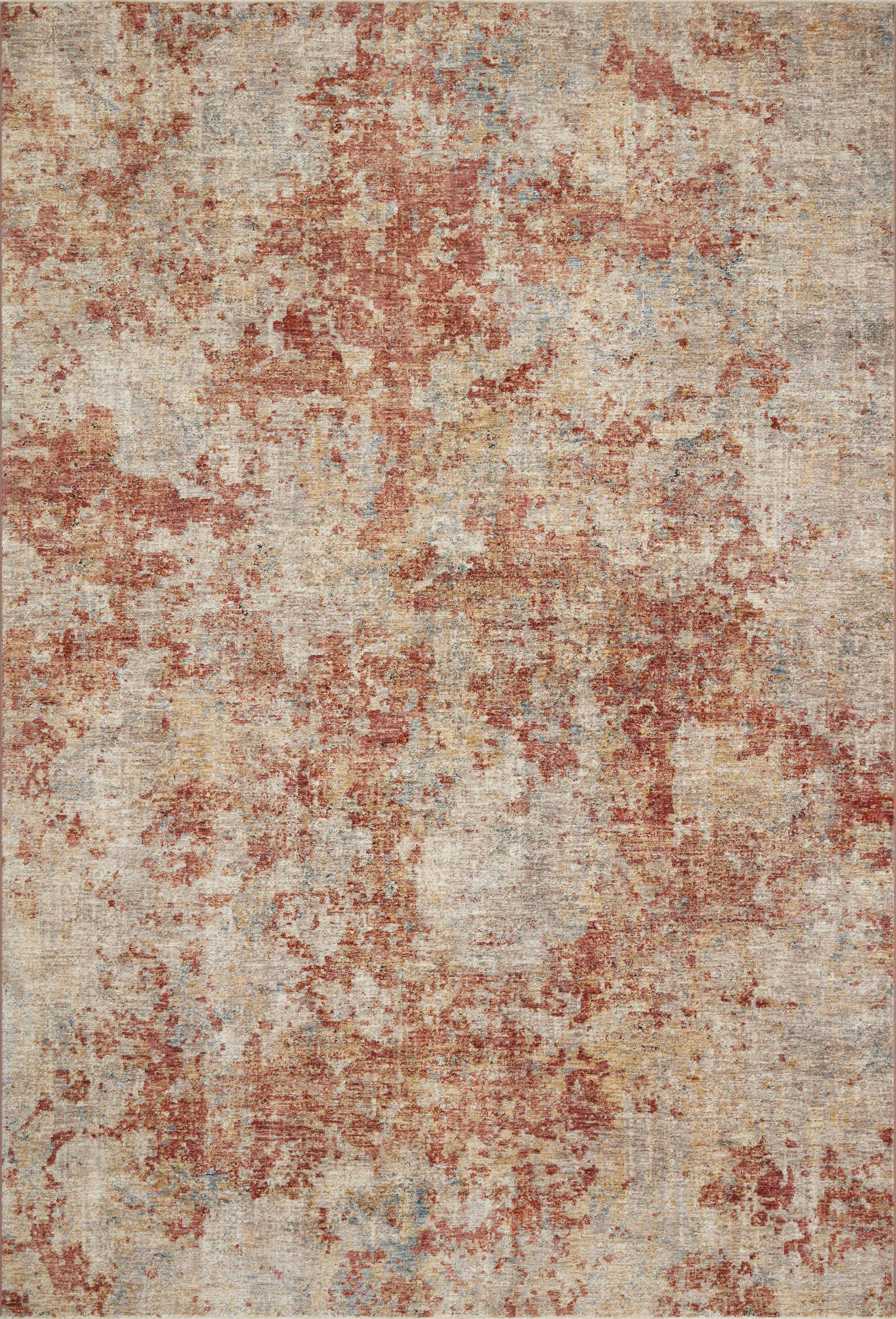 Loloi Gaia Taupe / Brick 18" x 18" Sample - Image 0