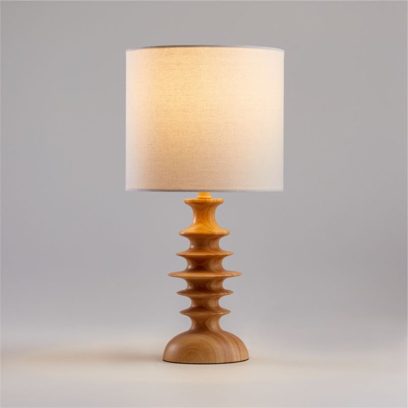 Sculpted Wood Table Lamp - Image 3