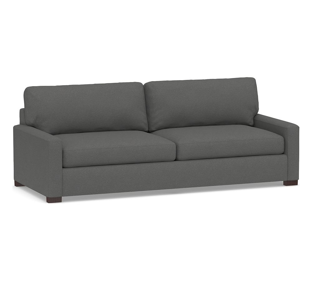 Turner Square Arm Upholstered Grand Sofa 102" 2-Seater, Down Blend Wrapped Cushions, Park Weave Charcoal - Image 0