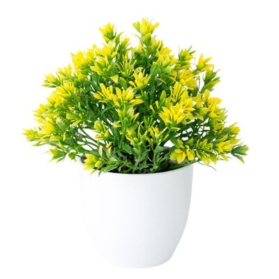 Small Fakes Potted Plants, Mini Artificial Small Flower, Faux Greenery Plants Indoor For Garden Lawn Balcony Office Home Decoration Realistic Simulated Plastic Artificial Potted Flower For Home Decor - Image 0