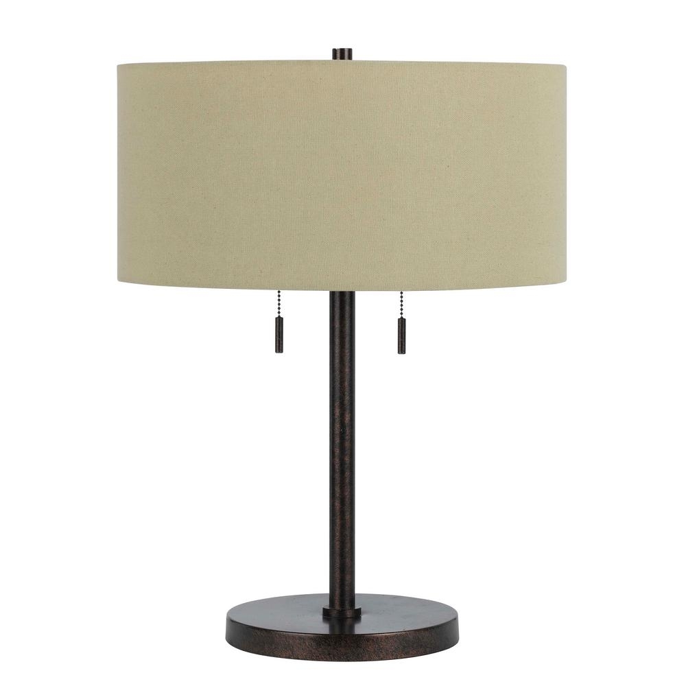 CAL Lighting 23 in. Rust Metal Table Lamp - Image 0