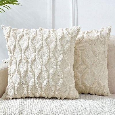 Set Of 2 Square 18 By 18 Throw Pillows With Inserts - Image 0
