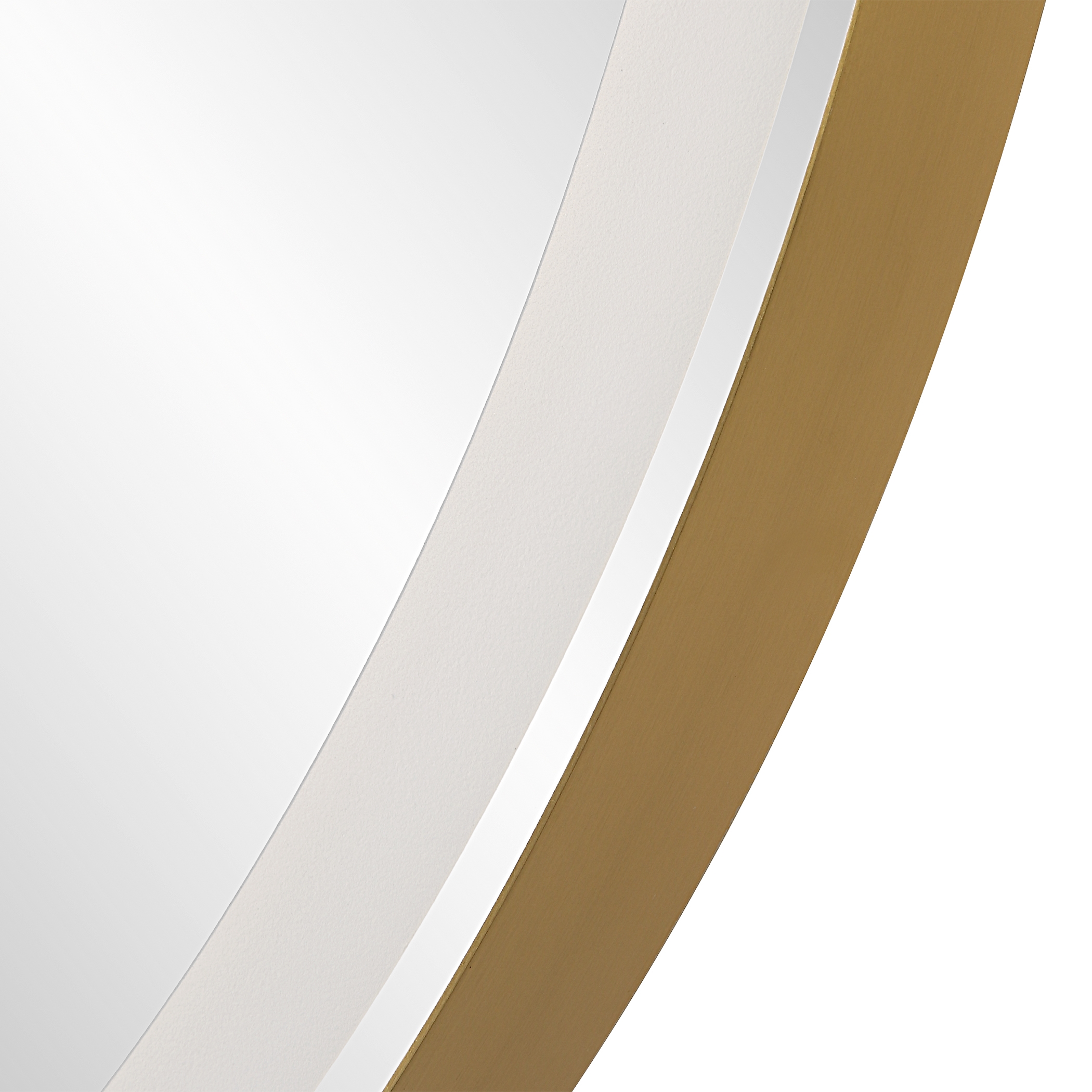 Crofton Lighted Brass Round Mirror - Image 9