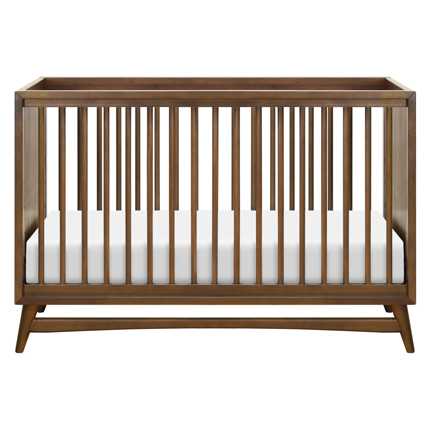Babyletto Peggy Mid Century Modern Brown Wood Convertible Crib - Image 1