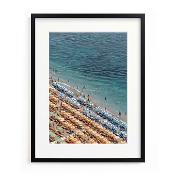 Minted Positano Beach Aerial, 18X24, Matted Framed Print, Matte Brass - Image 3