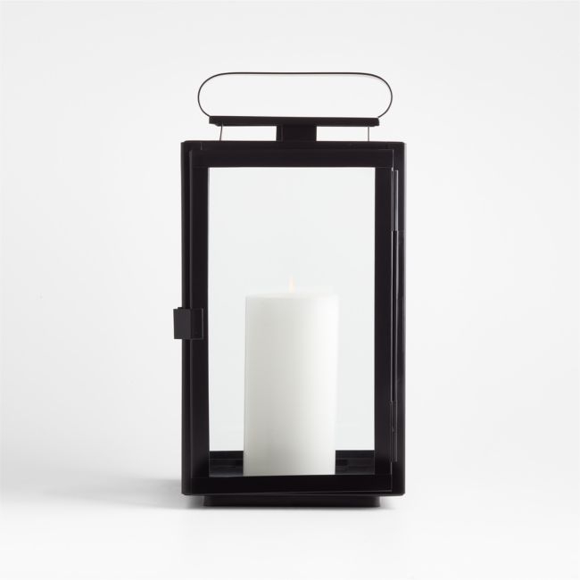 Walker Black Metal Outdoor Lantern 17.75" - Image 0