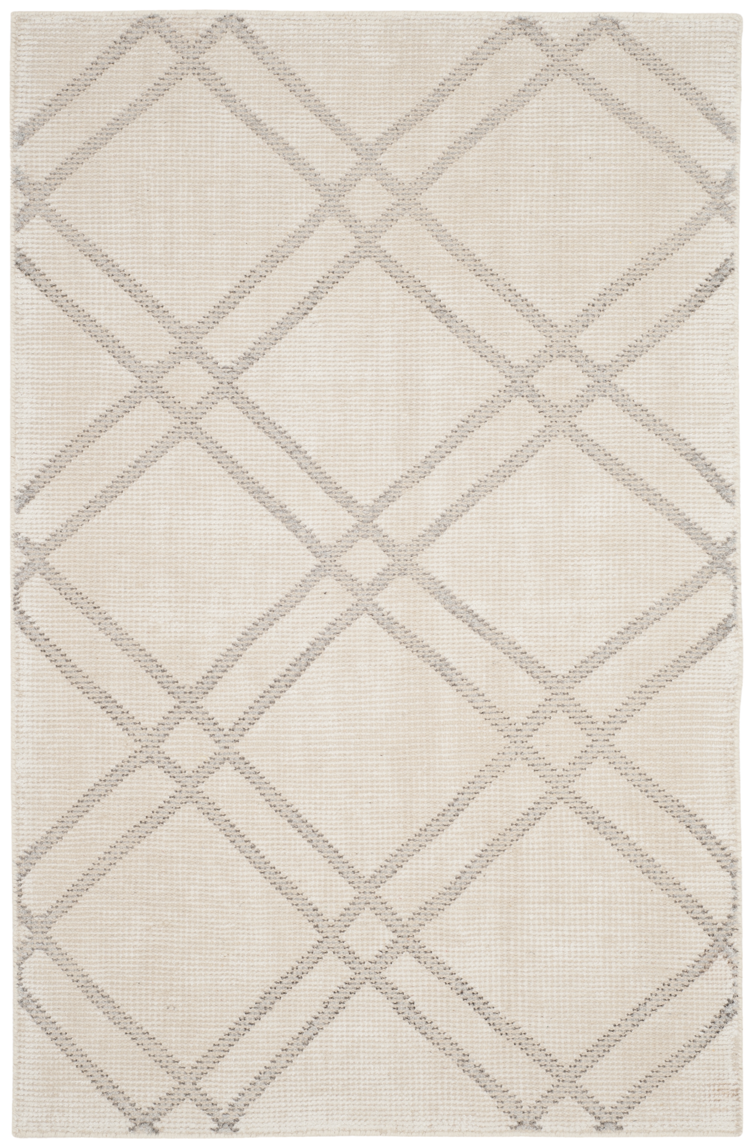 Arlo Home Hand Knotted Area Rug, STW701A, Dove/Ivory,  4' X 6' - Image 0