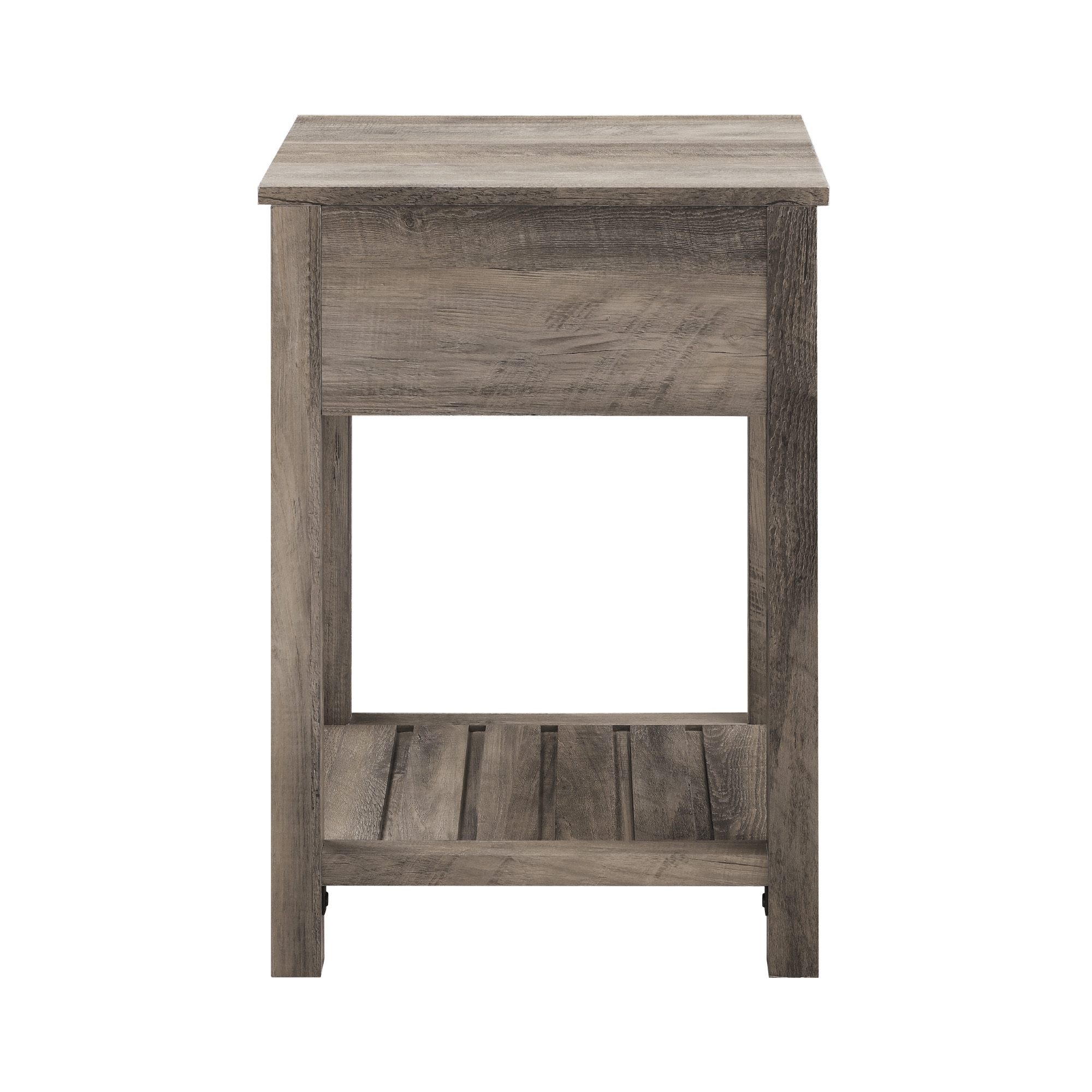 18" Country Single Drawer Nightstand - Grey Wash - Image 3