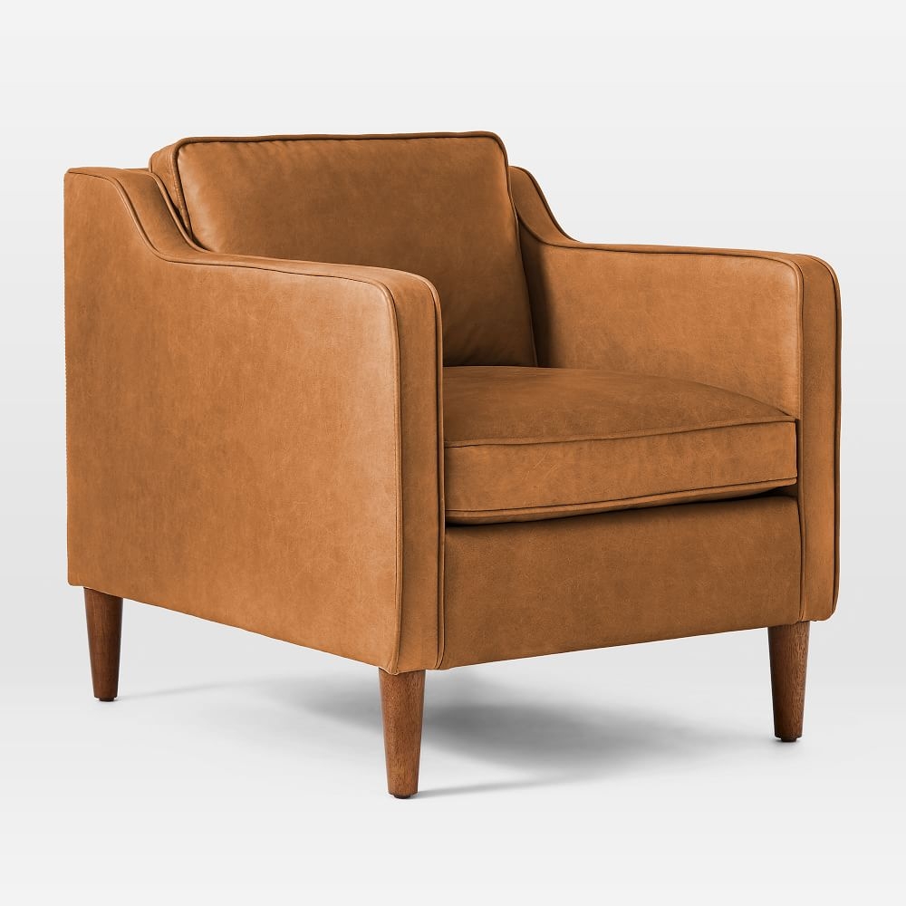 Hamilton Leather Chair, Charme Leather, Burnt Sienna - Image 0