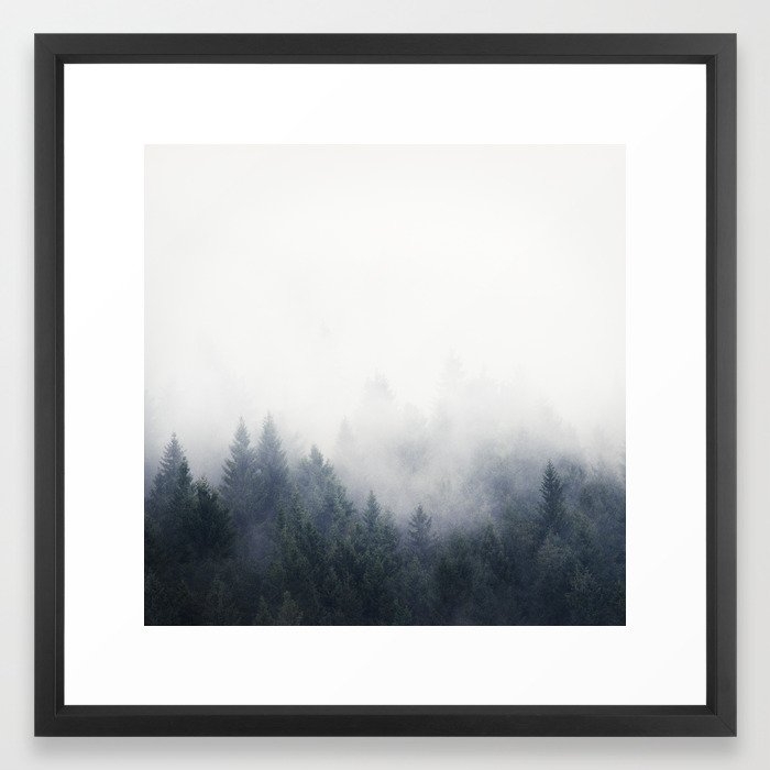 I Don't Give A Fog Framed Art Print by Tordis Kayma - Vector Black - MEDIUM (Gallery)-22x22 - Image 0