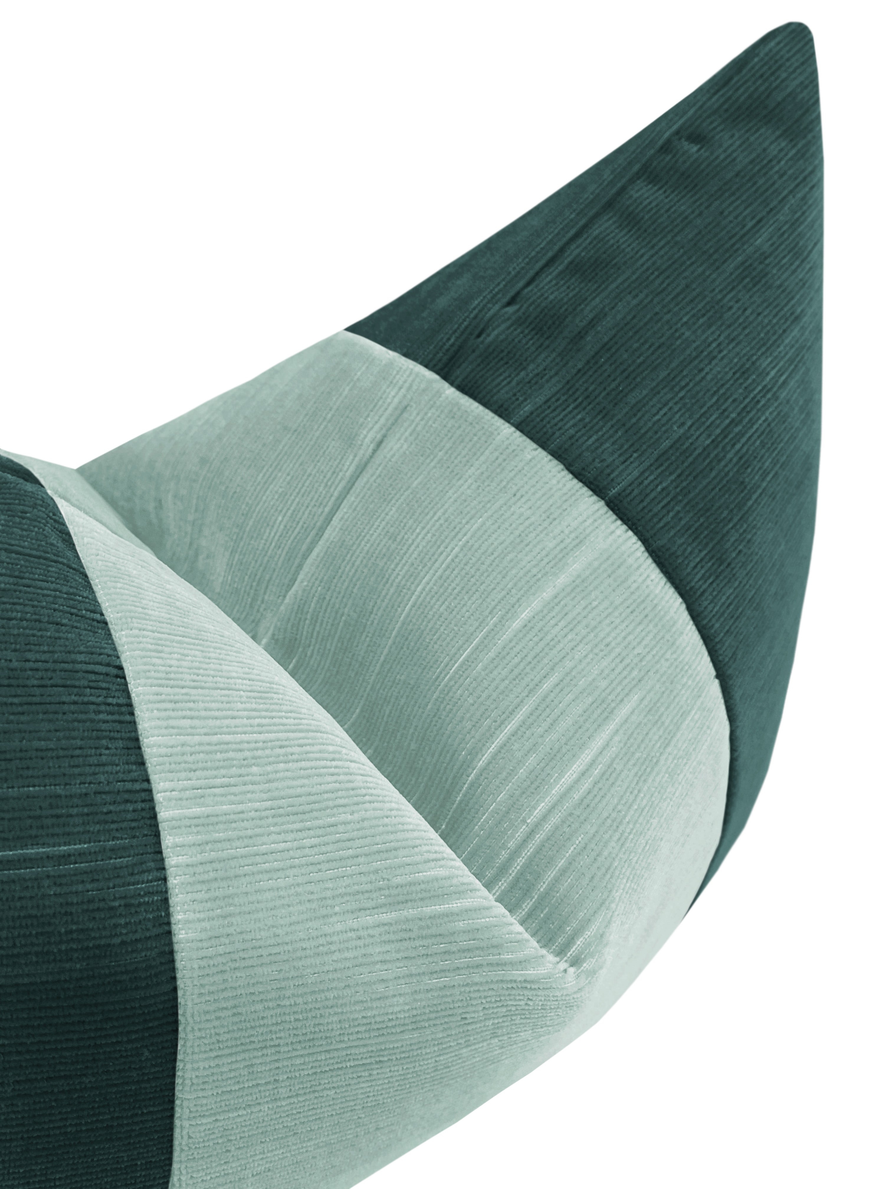 THE LITTLE LUMBAR :: STRIE VELVET // AEGEAN + SPA BLUE - LITTLE LUMBAR 12" X 18" - Image 2