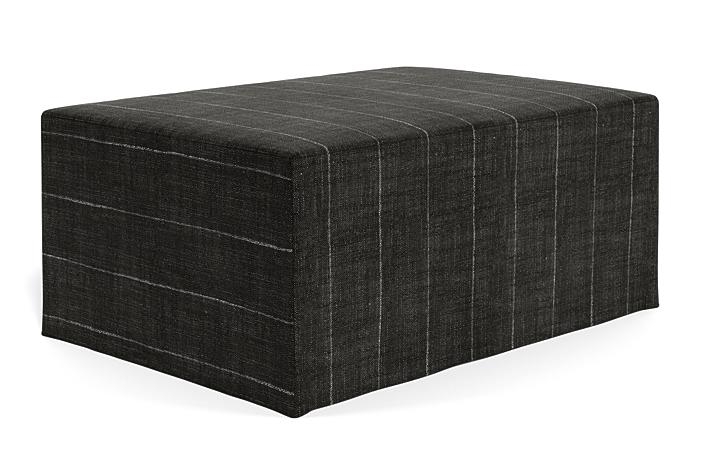 Dixon Slipcovered Rectangle Ottoman - Image 1