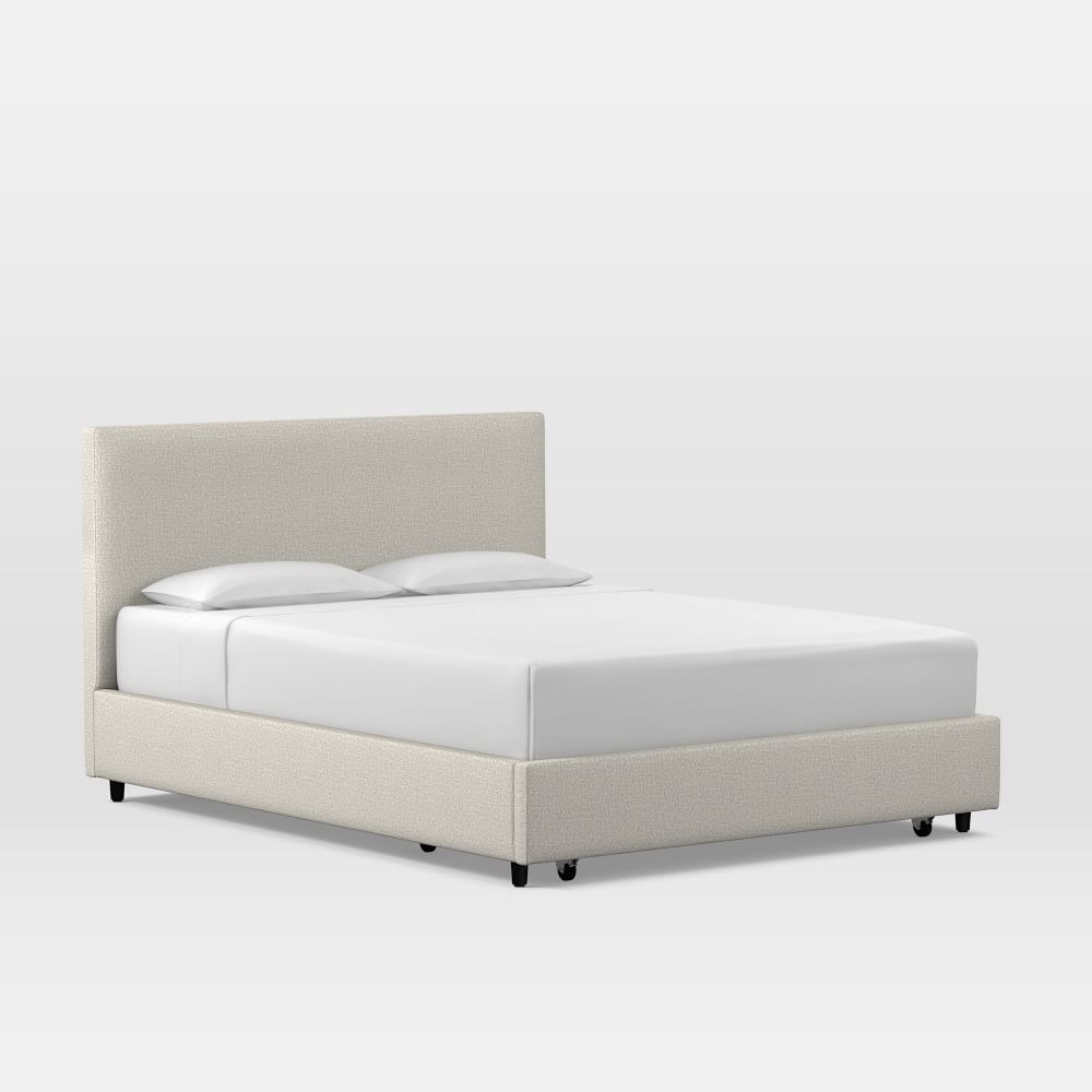 Contemporary Storage Bed, Full, Twill, Dove - Image 0