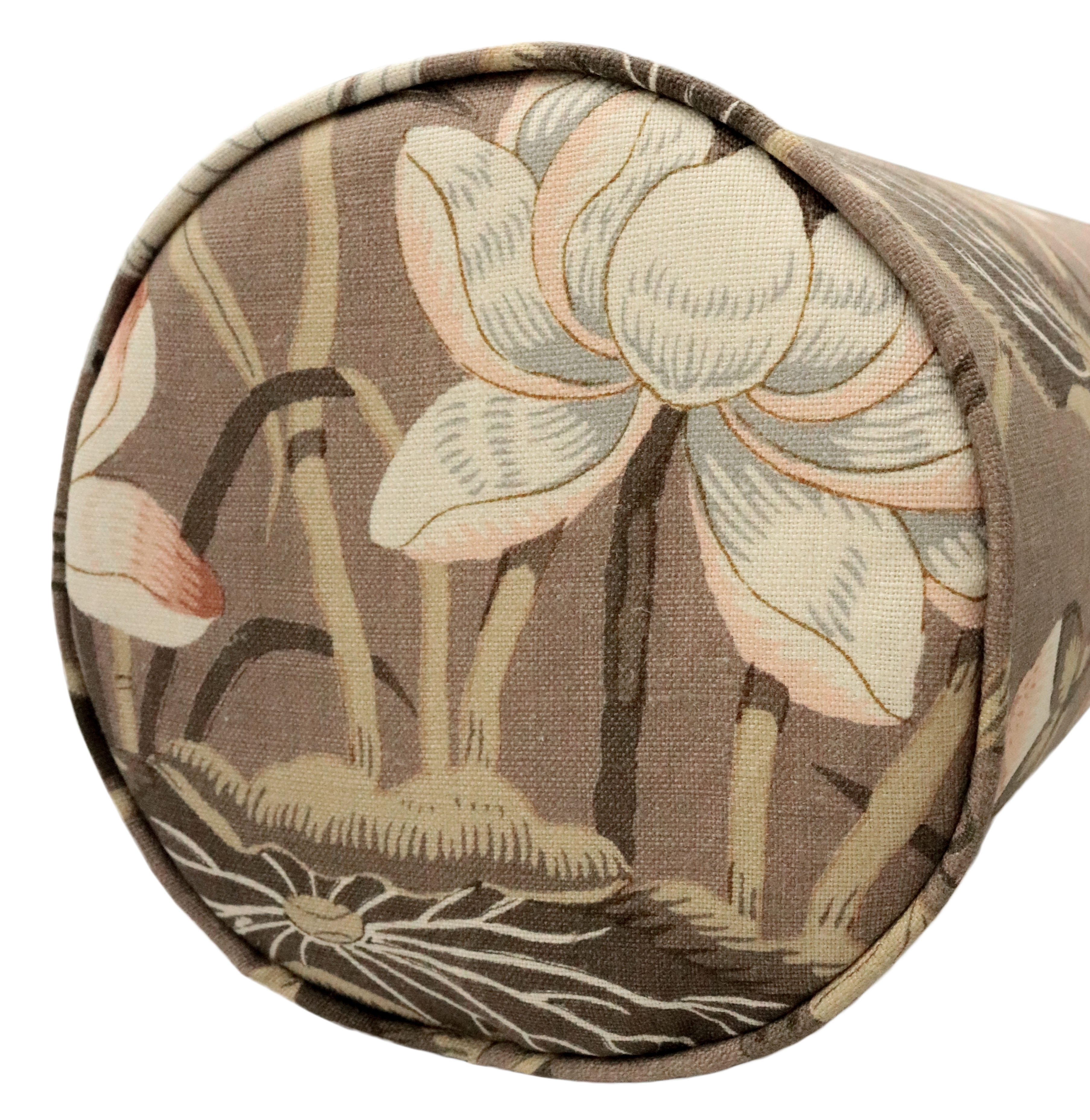 THE BOLSTER :: LOTUS GARDEN // MOCHA | SCHUMACHER - TWIN // 9 " X 24" - Image 2