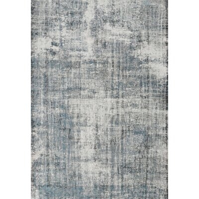 Abstract Wool Gray Area Rug - Image 0