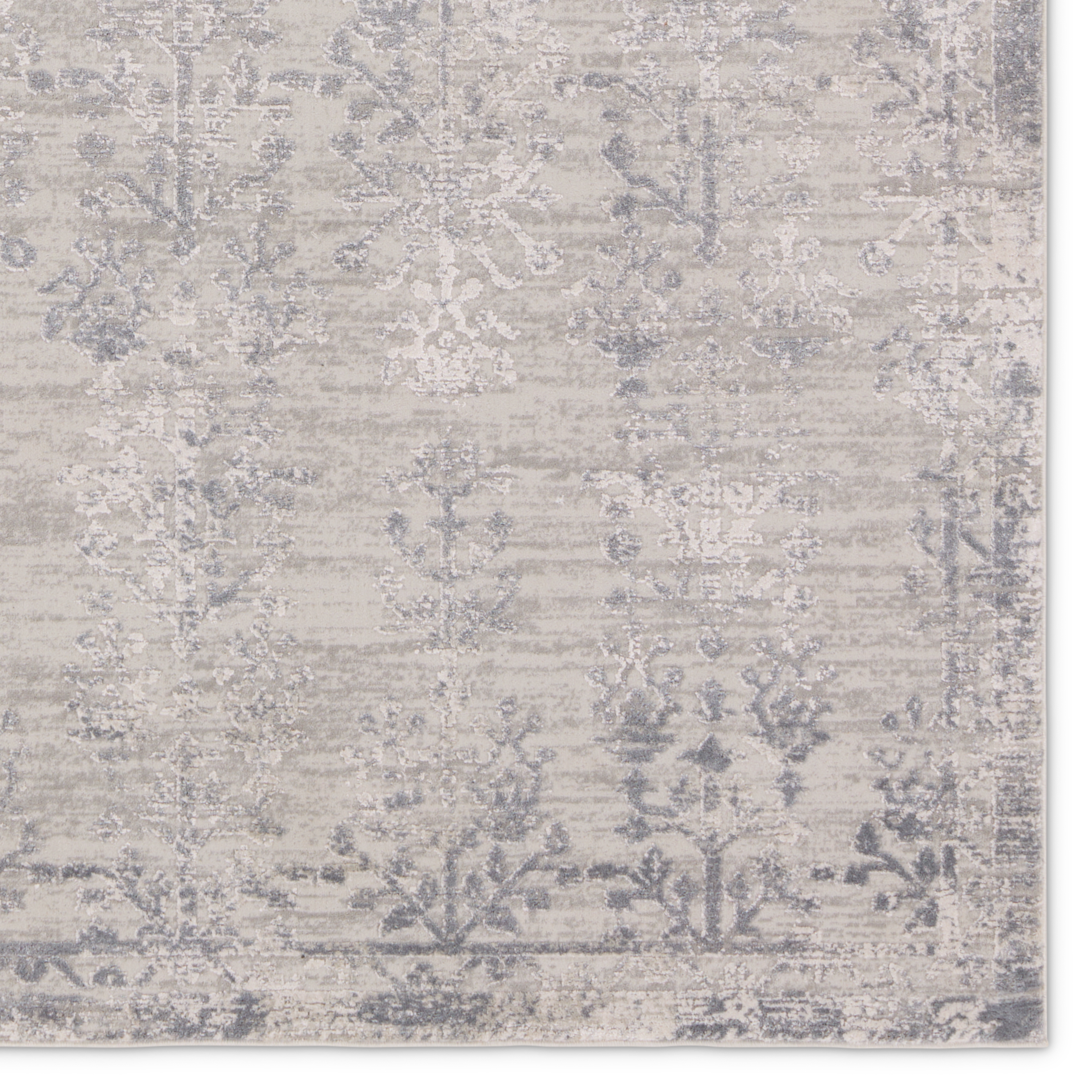 Fortier Floral Silver/Slate Area Rug (6'7"X9'6") - Image 3