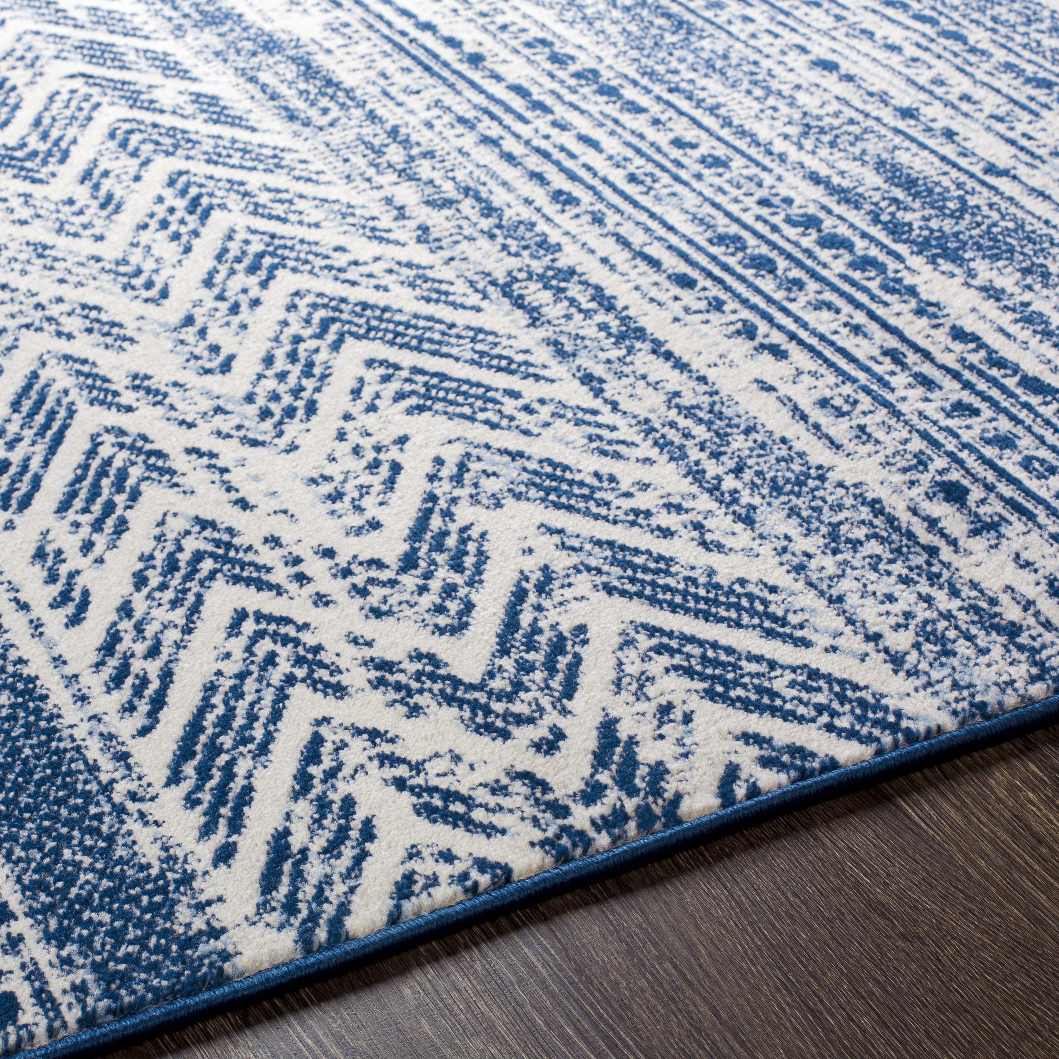 Roma Blue Indoor 8'11" x 12'4" Machine Woven Rug - Image 2
