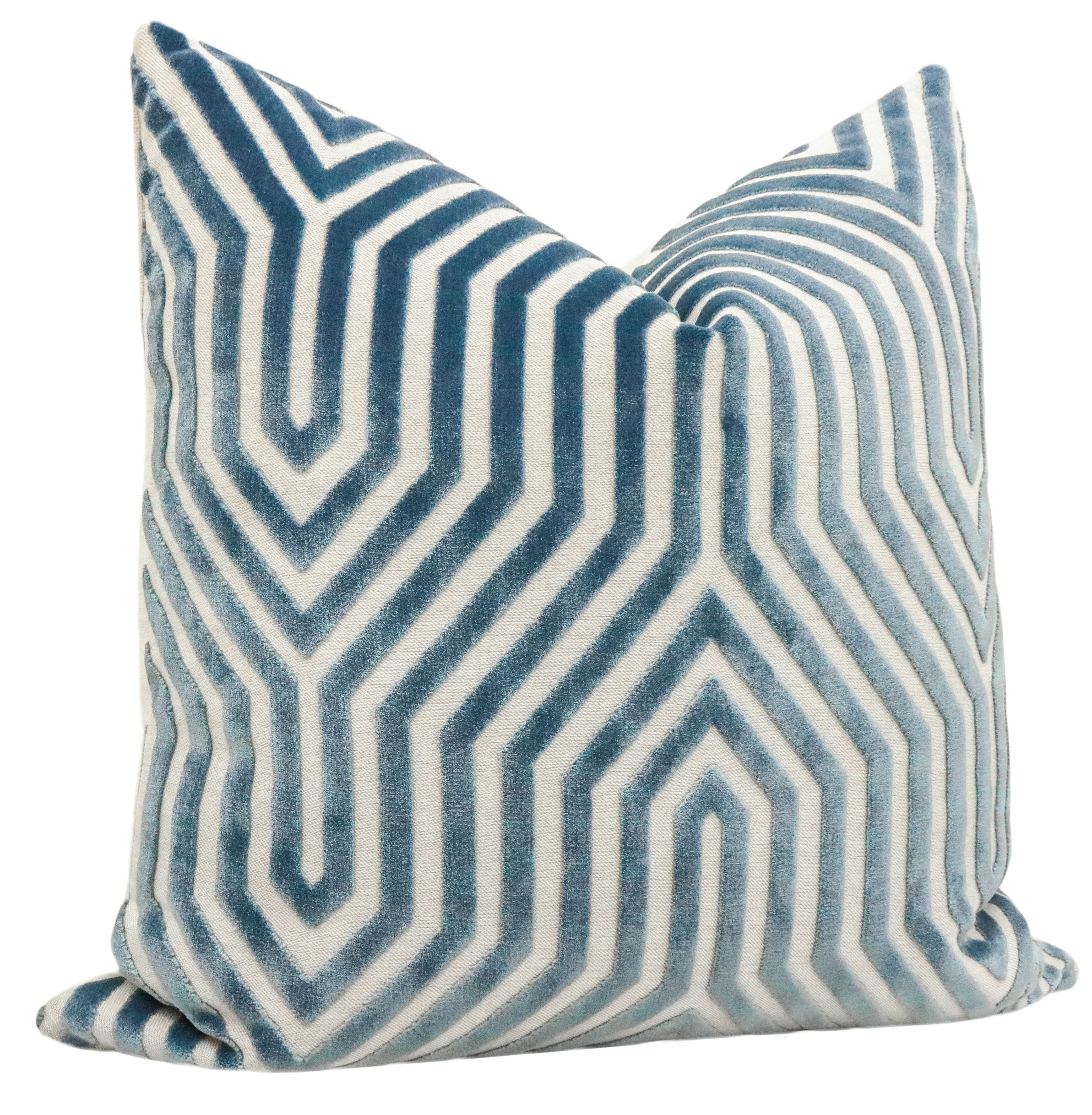 VANDERBILT VELVET // MARINE - 20” X 26” STANDARD SHAM - Image 1