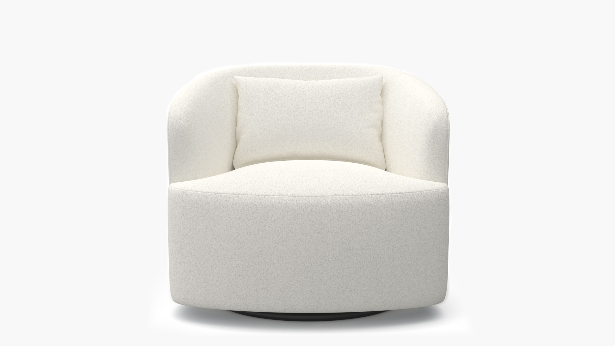 Deco Swivel Chair, Snow Boucle - Image 0